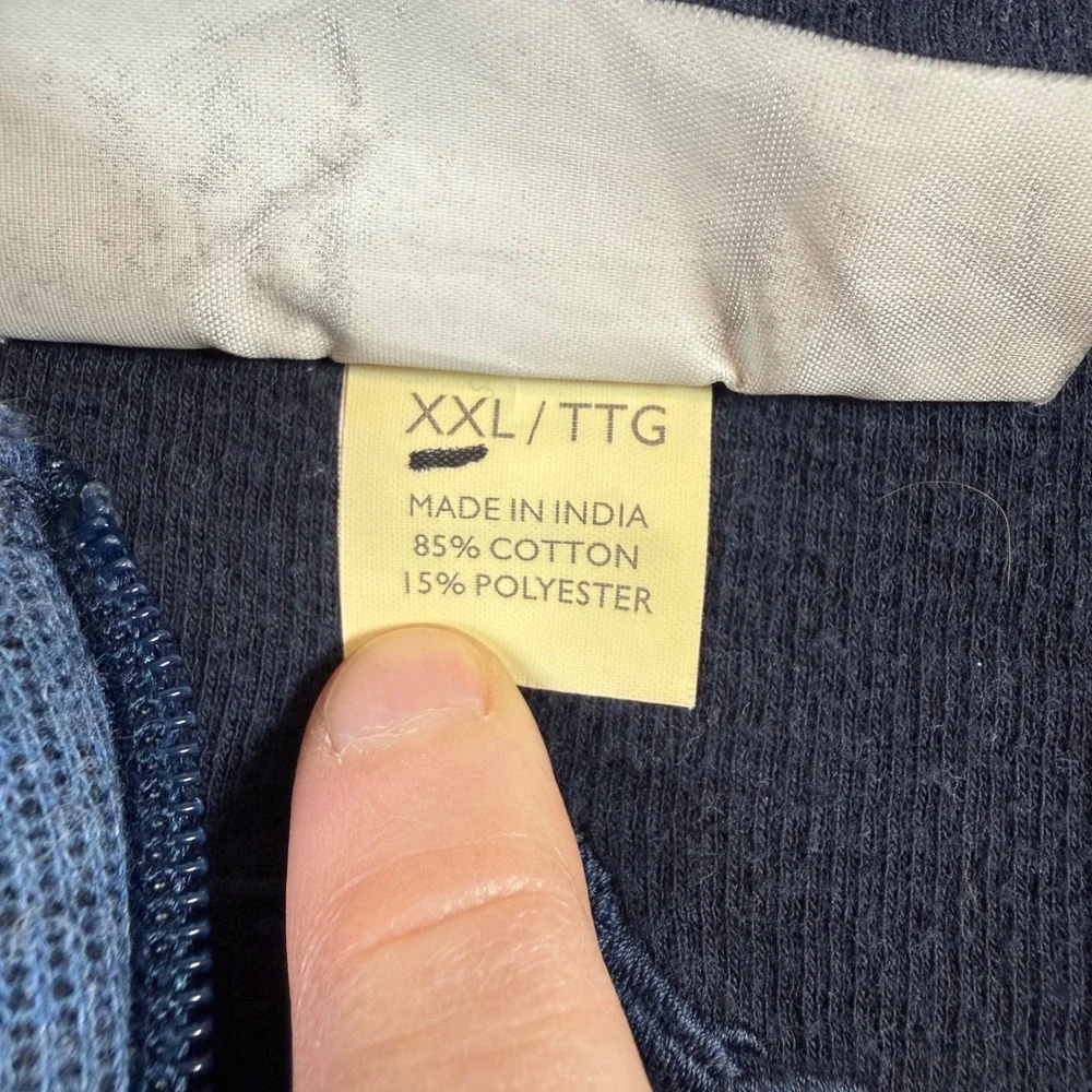 Tommy Bahama‎ Reversible Quarter Zip Mens XXL Blue Space Dye Pullover Sweatshirt